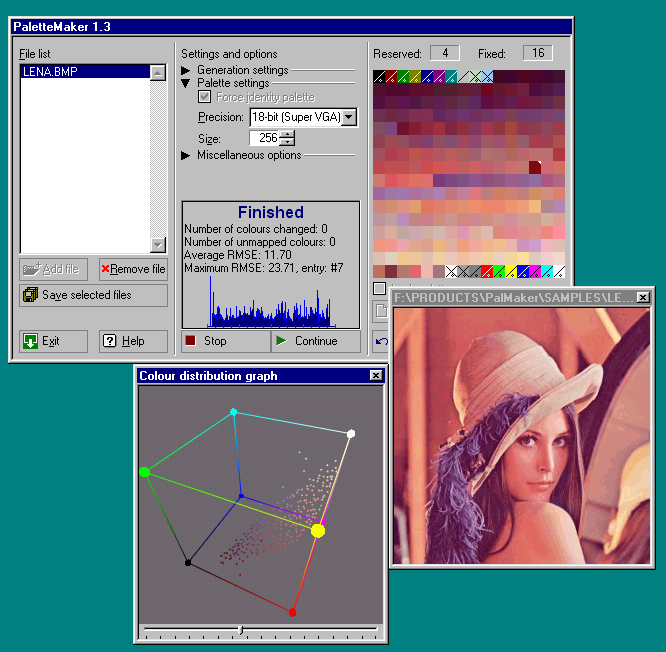 Click to view PaletteMaker 1.3 screenshot
