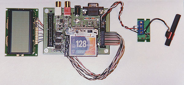 The H0420 with a DCF77 receiver and and LCD to show the time of the day