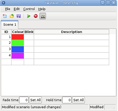Gestionaire de scénarios, disponible pour Microsoft Windows et Linux