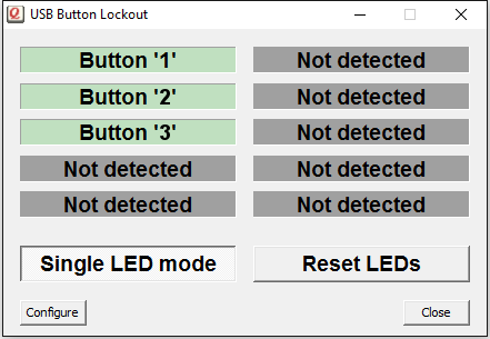 <br/>Button Lights utility, to control an optional LED